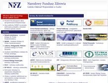 Tablet Screenshot of aplikacje.nfz-lodz.pl